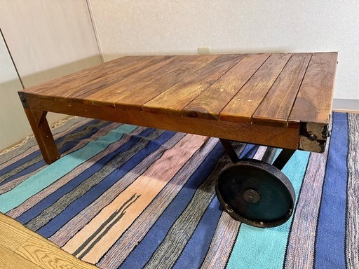 あげます! 東谷 トロリーテーブル106×66×33 ローテーブル TTF-116