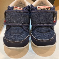 ダブルビー★デニム風★ベビーシューズ★12.5センチの画像