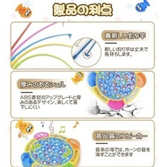 【新品未使用】魚釣りゲーム くるくる魚釣り 釣りおもちゃ 電動玩具 誕生日 贈り物 入園お祝い クリスマス プレゼント の画像