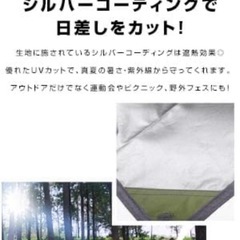 未使用品】タープ 幕本体 3×3m シルバーコーティング加工 日よけシェードの画像