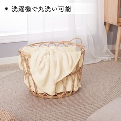 クリーム色 ブランケット 140×200シングル 毛布 フランネル キャンプ用 ひざ掛け 柔らか ふわふわ感 軽量 冬用かけ 保温の画像