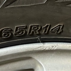 155/65R14 ブリヂストンスタッドレスタイヤホイールセット 2022年製造 4本の画像