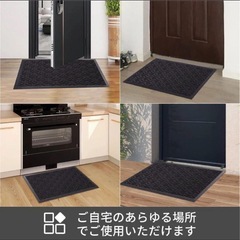 業務用玄関マット 60×90cm 家庭用 泥除け 滑り止めマット ホテル エレベーター オフィス エントランス お店 耐磨耗 吸水 屋外 室内 おしゃれ 汚れ落とし ズレにくい 保護マット ドアマット 足拭きマットの画像