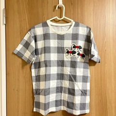 インセクトコレクション_チェック柄半袖ペアルックTシャツ（刺繍付き）の画像