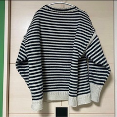 FREAK'S STORE ストライプデザイン 長袖ニットセーターの画像