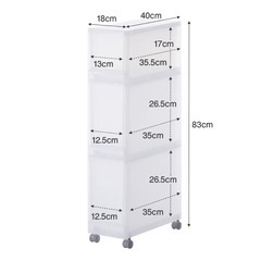 無印良品 ポリプロピレン　収納ストッカー　キャスター付１ の画像