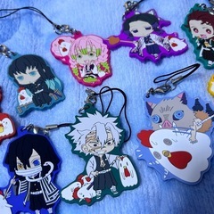 鬼滅の刃キーホルダーからあげクンとのコラボ♪9点まとめ売り♪の画像