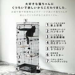 【1/9まで】キャットケージ3段
の画像