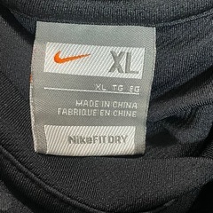 Nike ドットパターン ドライフィット ラグランTシャツ XL ブラックの画像