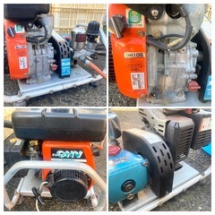 中古品 丸山 マルヤマ セット動噴 MS200動力噴霧器 給水、排水ホース•約30mホース•ノズル付きの画像