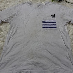 ディズニー　Tシャツ　ボーダー　白の画像