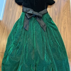 <サイズ:140cm>子供ドレス 子どもドレス ジュニア ドレス ピアノ発表会 中学生 高校生 大きい サイズ 演奏会 ワンピース 袖付き 半袖 豪華 パーティー ロング 子供 ドレス 140cmの画像