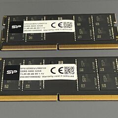 シリコンパワー DDR5 メモリ 64GB キット (2 x 32GB) 5600MHz (PC5-44800) CL46 1.1V SODIMMの画像