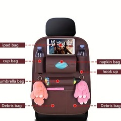 【新品】車用シートバックポケット　車用収納ポケット　防水　防汚　多機能　ドライブ　後部座席収納　車内用品　大容量　バックパック の画像
