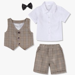 男の子 フォーマル ベビー スーツ 夏 上下セット 七五三 結婚式　120cmの画像