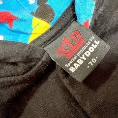 BABYDOLL ミッキー ロンパース 70cmの画像