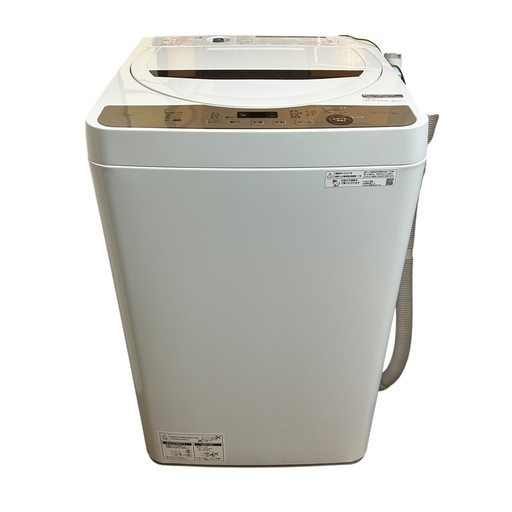 SHARP 全自動洗濯機ES-GE6E-T 6.0kg 2021年製 (買取マクサス木更津店 