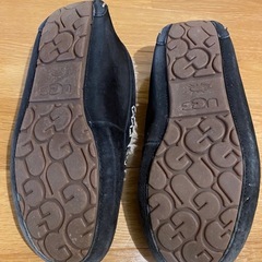 UGG 黒 スエード モカシンの画像