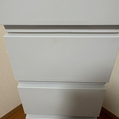 中古ニトリ簡易チェスト5段 ライトグレーの画像