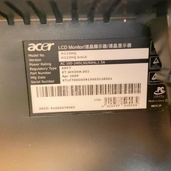 acer モニター H223HQ HDMI ケーブル付きの画像