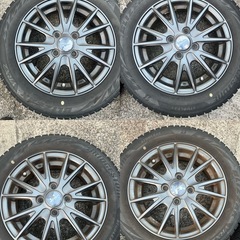 中古ホイール＆タイヤセット 155/65/r14冬用タイヤ（ノーパンクタイヤ）の画像