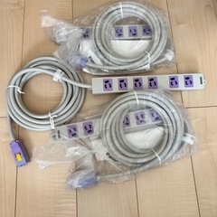  パナソニック ハーネス用OAタップ 抜止6コ口 パープル 5mの画像