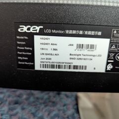パソコンモニター 24" Acer の画像