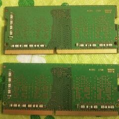 【動作確認済】ノートPC用 DDR4メモリ 4G2枚の画像