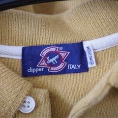 clipper イタリア製 M マスタード ポロシャツの画像