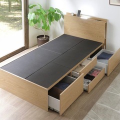 ニトリ　収納付き　シングルベッド　2つの画像