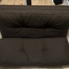 ソファベッド ブラウン  幅120の画像