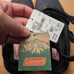 【新品＆半額以下＆オマケ付き】Coleman冬用サンダル23cmの画像
