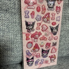 マイメロ＆クロミ立体シールの画像