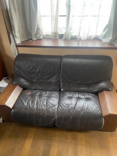 本革2人掛けソファ (sarumegu) 船橋のソファ《2人掛けソファ》の中古