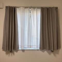 【12/27迄】遮光1級 カーテン&レース 4枚セット×2の画像