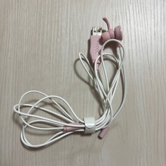 PLUS USB接続 有線ヘッドホン ピンクの画像