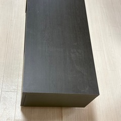 テレビ台 ブラック 収納あり ローボード　の画像