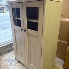 ニトリ 幅60cm フレンチカントリー風キャビネット 食器棚 レンジ台 棚 の画像