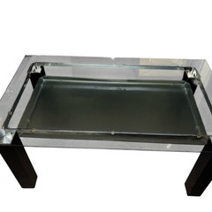 ガラステーブル 大型 リビングテーブル　幅150cm 奥行90cm 高さ70cmの画像