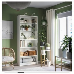 【IKEA  BILLY  扉付き】壁面収納 棚 本棚の画像