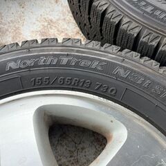 155/65R13　スタッドレス　ワゴンR用？　4本セットの画像