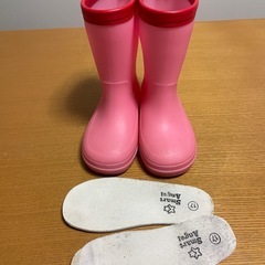 【良品】西松屋　Smart Angel 長靴 ピンク 17サイズ^_^ソール部もしっかりあります♪の画像