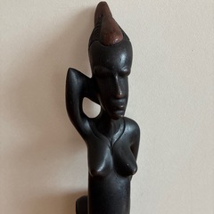 アジアン雑貨　木彫り人形の画像