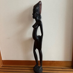 アジアン雑貨　木彫り人形の画像