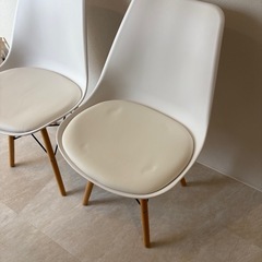 椅子2脚セット　ダイニングチェア　ホワイト　白　新生活　の画像