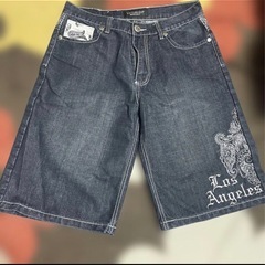 ダークデニム ショートパンツの画像