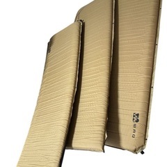 WAQ インフレーターマット 8cm ３枚セット キャンプ アウトドア　車中泊 エアーマットの画像