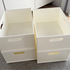 ニトリ Nインボックス クォーター ホワイト4個セットの画像