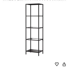 IKEA VITTSJÖ ガラス棚　黒の画像