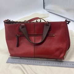 LILY リリィ レッセフェール＊ WAYショルダー ハンドバッグ　赤本革　非対面取引可能の画像